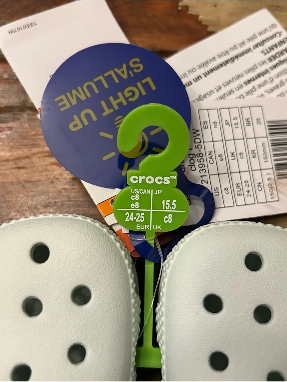 Crocs Hello Kitty & Friends Light Up Clog Sandal Kids Sz 8 Pink/White Brand New